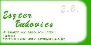 eszter bukovics business card